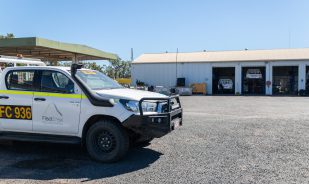 Fleet crew Hilux truck parked outside Auto Service Station - Fleet Servicing & Maintenance - Taylored Automotive